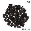 100Pcs/Pack U-Type R-Type Nylon Clamp Cable Clips Plastic Hose Fasteners Mount Fix Hardware Electrical Fitting Wire Management