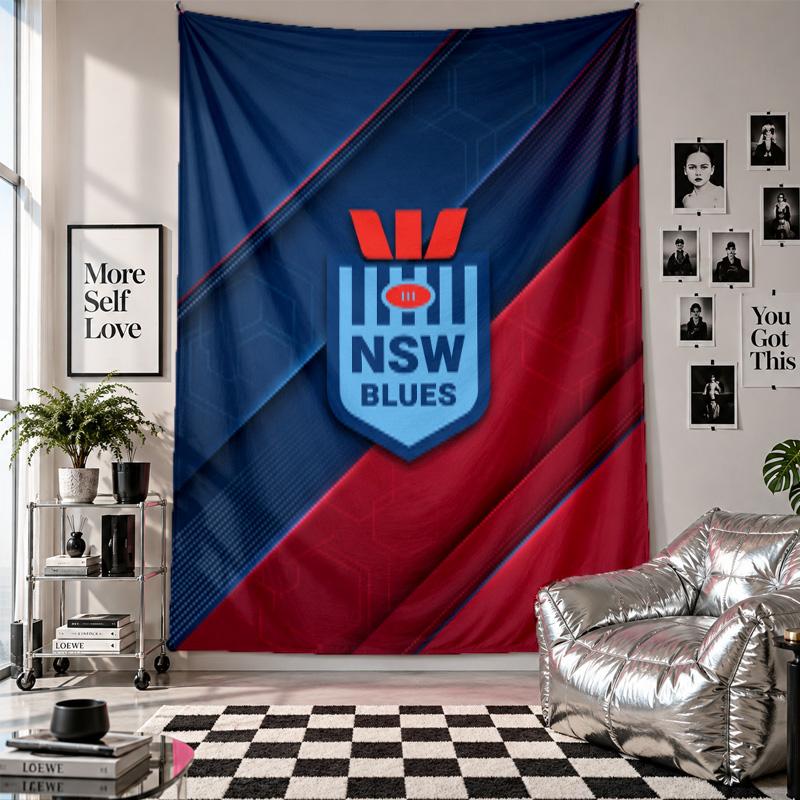 NSW Blues Wall Tapestry Home Decor Wall Hanging Cloth for Bedroom Living Room Background