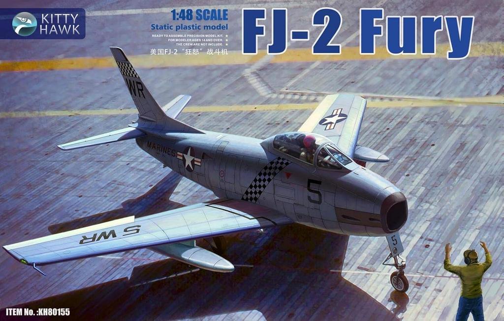 Kitty Hawk Model 1/48 FJ-2 Fury Plastic Model Kit KH80155 (Airplane)