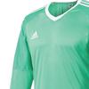 adidas Полосатая футболка для футбола с V-образным вырезом и длинным рукавом с логотипом Мужские топы AZ5395