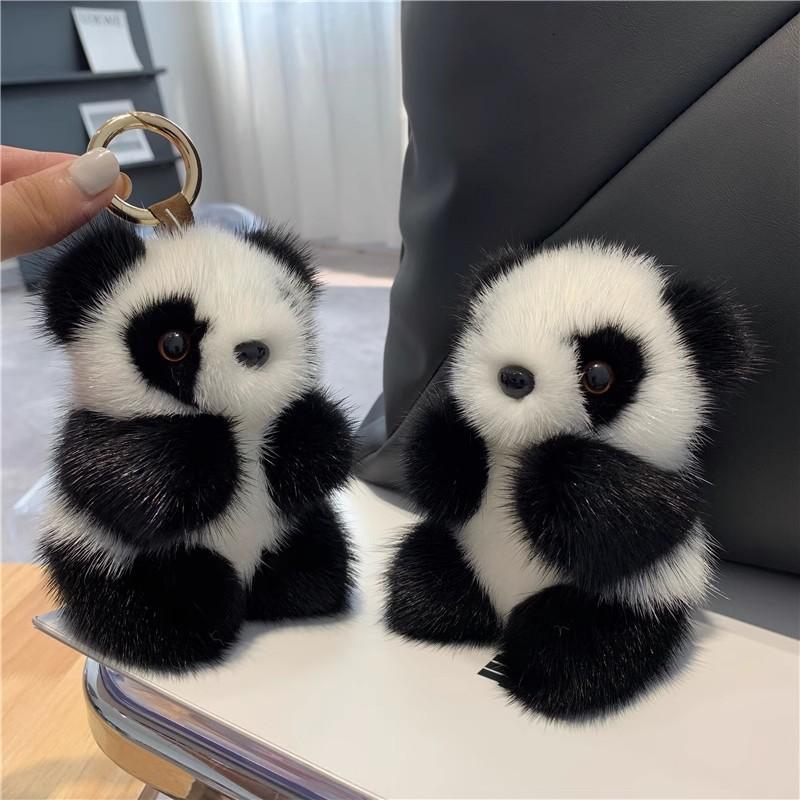 "Adorable Panda Plush Keychain Cute Animal Bag Accessory Holiday Gift"