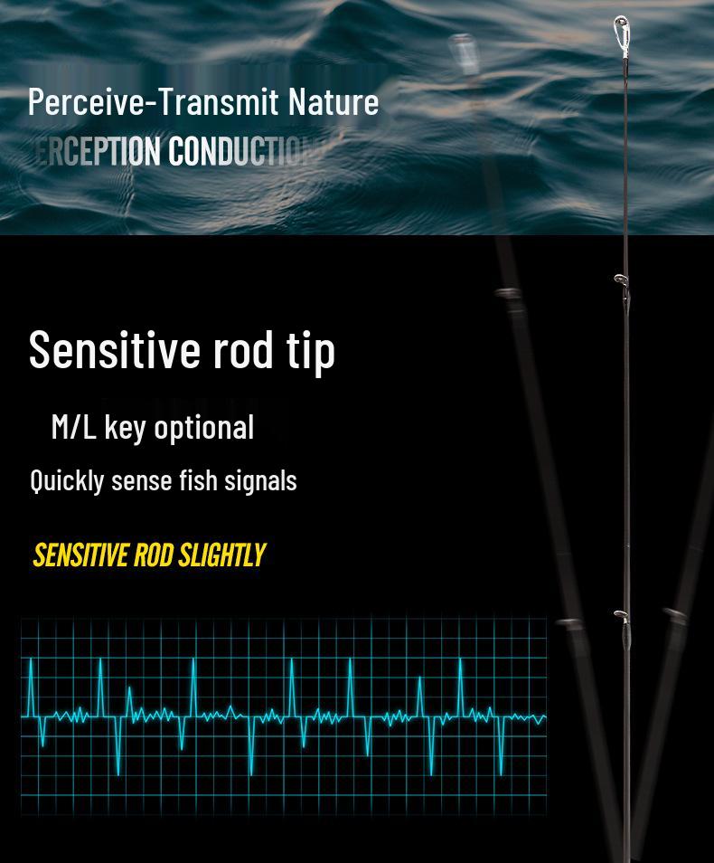 Carbon Fiber Lure Rod 2.1m for Bass and Mandarin Fish