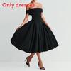 Elegant Off Shoulder A Line Dress With High Waist For Casual And Daily Wear