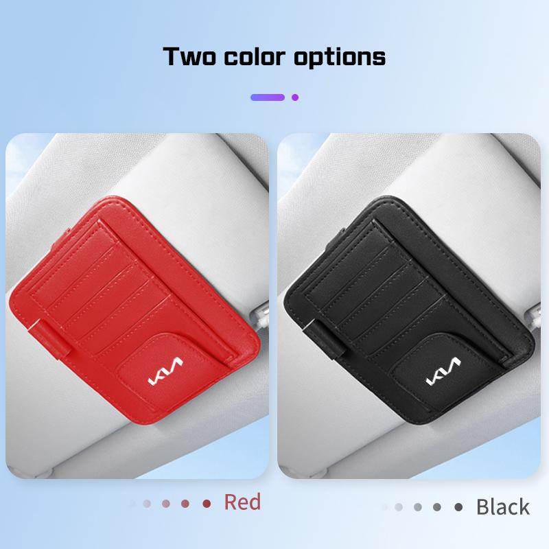 AABFP1 For KIA Rio3 K5 K2 K3K4 k9 Sportage Ceed Sorento Picanto Stinger Car Interior Visor Multi-Pocket Sunglasses Holder Glasses Clip