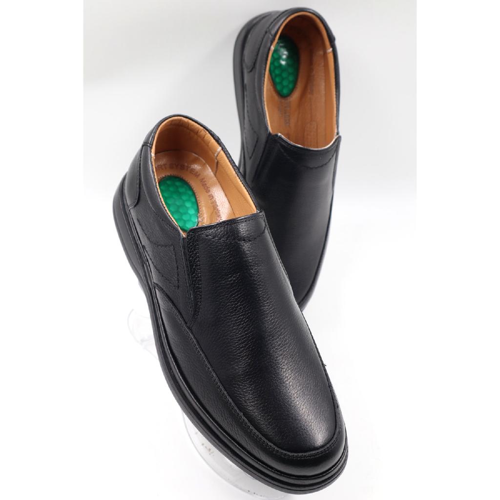 Мужские повседневные туфли для папы из натуральной кожи с ортопедической гелевой подошвой и внутренней внутренней поверхностью