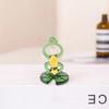 Стеклянный орнамент в виде лягушки для йоги, креативный дизайн, тонкое мастерство, украшение для мини-стола, мультяшный стеклянный орнамент
