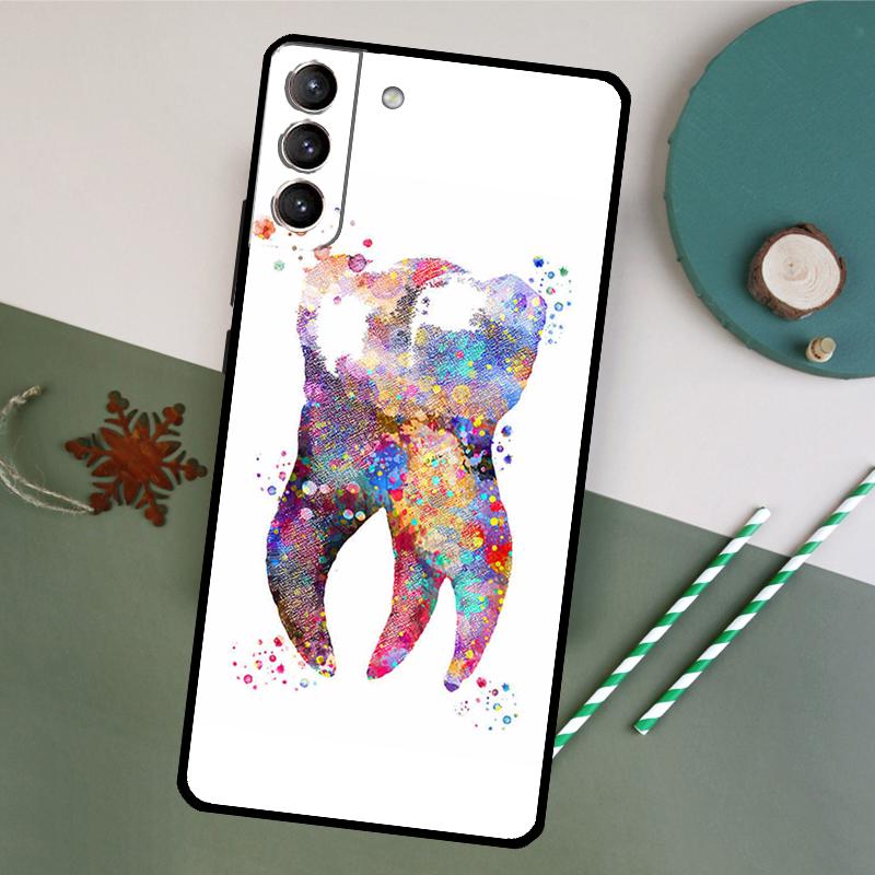 Чехол для телефона с рисунком зуба и дантиста для Samsung Galaxy S25 S20 S21 S22 S23 S24 S26 Ultra S10 Plus S25 FE Задняя крышка
