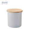 Toyo Horo Pure Enamel Canister, White, Size: Approx. W10.8 X D10.8 X H12 Cm, PU-2312