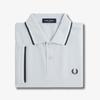 Fred Perry [M3600] Рубашка Fred Perry с двумя полосками - Светлый лед/Снежно-белый/Теннисный синий Afpm2513600-Y25