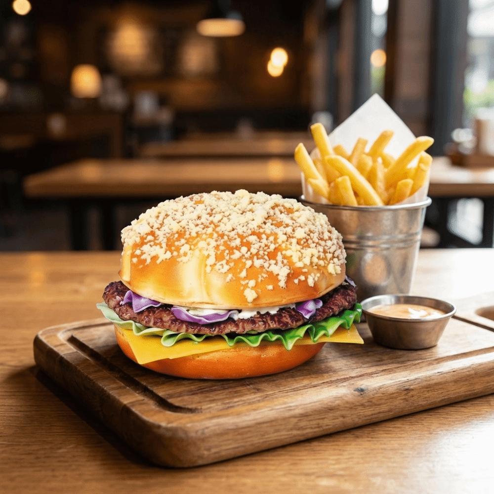 Soft PU Beef Burger Model Realistic Fake Bread Party Decoration Food Simulation Model DIY Display