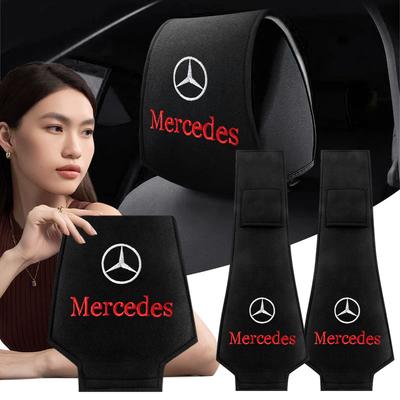 1/2 шт. Автоаксессуары Защитные чехлы на подголовник сиденья для AMG C500 C200 C300 A B C E GLA CLA GLK GL ML GLE W204 W205 W203 W211 W212