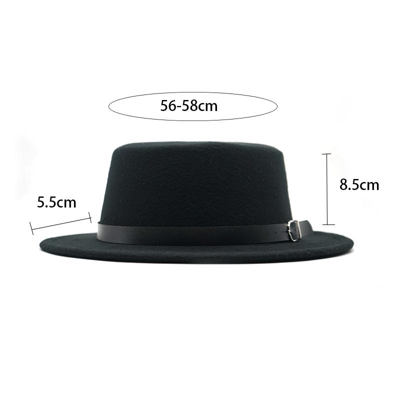 New Felt Hat Men Fedora Hats with Belt Women Vintage Trilby Caps Wool Fedora Warm Jazz Hat Chapeau Femme Feutre Panaman Hat