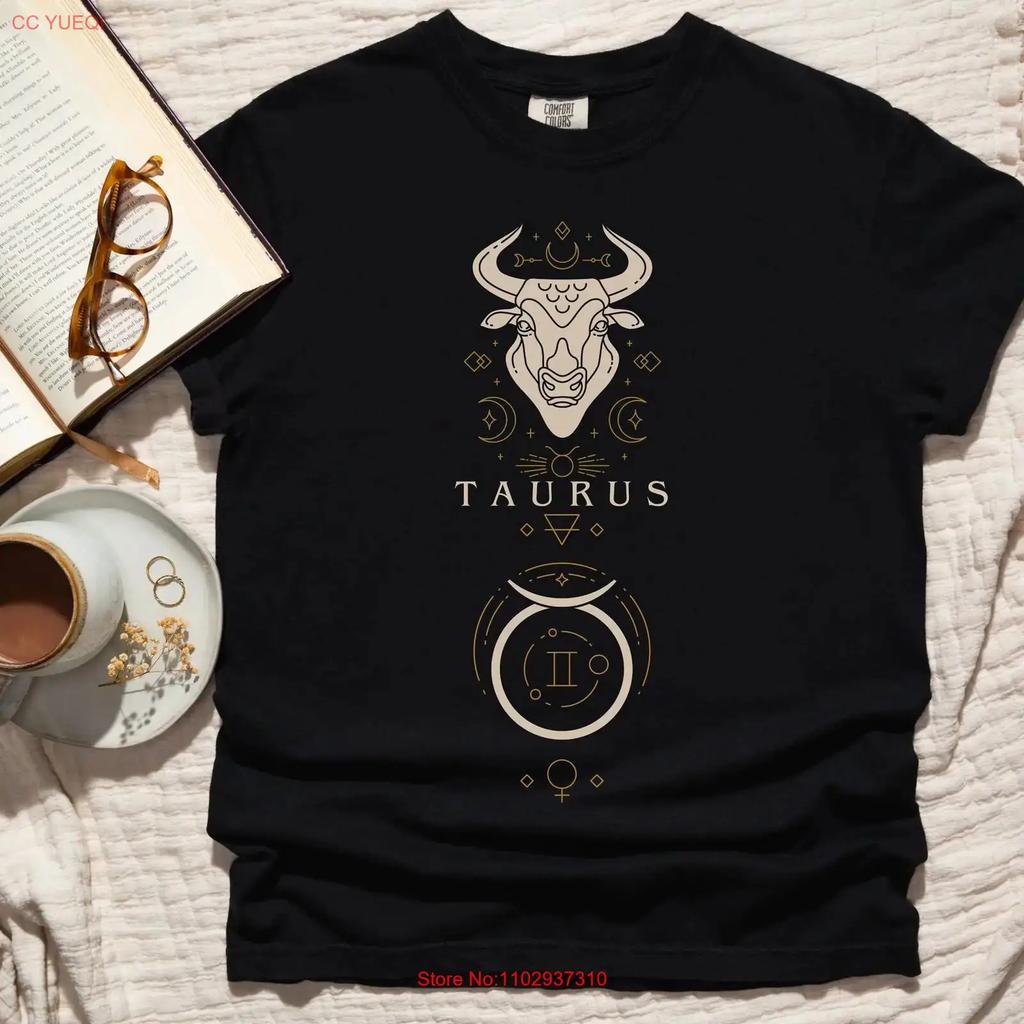 Taurus Zodiac T Shirt Astrology Celestial Vintage Top For Everyday Wear Fashion Streetwear Unisex Graphic Comfortable