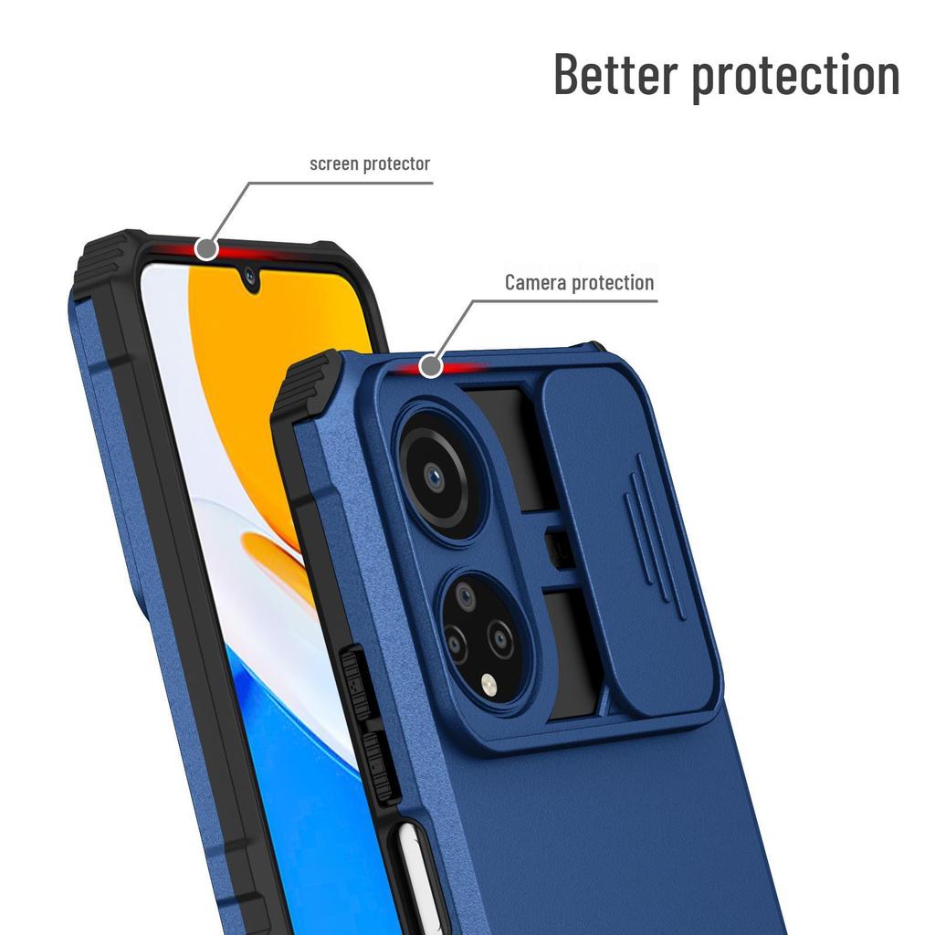 Защитный чехол для телефона Huawei Honor X8/X9/X30i с 3D-подставкой и сдвижным окошком - Горячая распродажа.