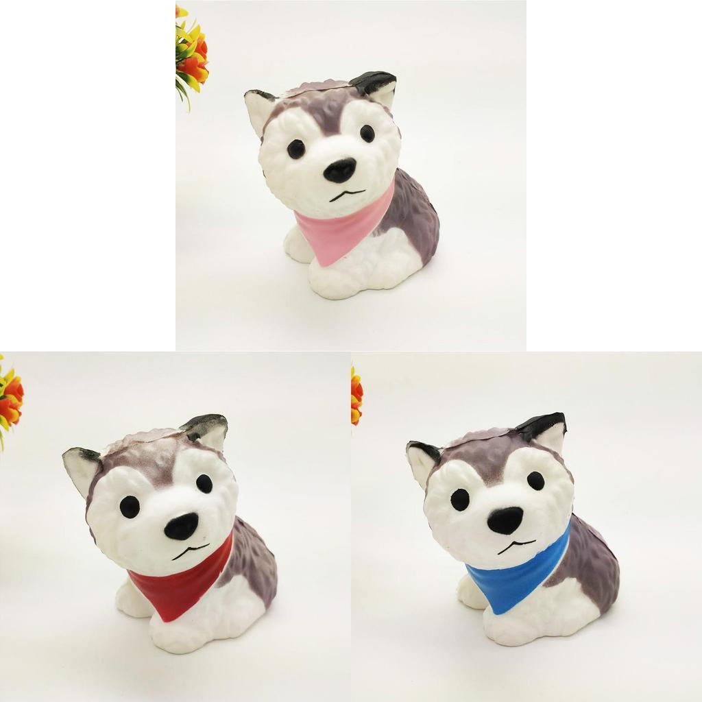 Cartoon Husky Squishy Pendant With Pu Foam For Decompression And Office Decor