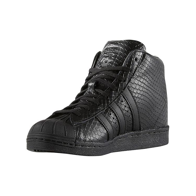 Adidas Оригинальные Superstar Up Нескользящие Износостойкие Кроссовки на Высоком Каблуке Черные Женские S76404