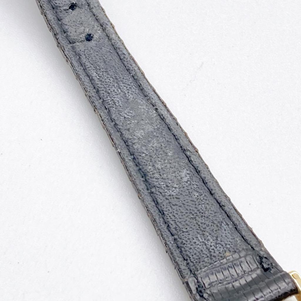 Used SEIKO Women's Watch Quartz Black Leather Gold 295