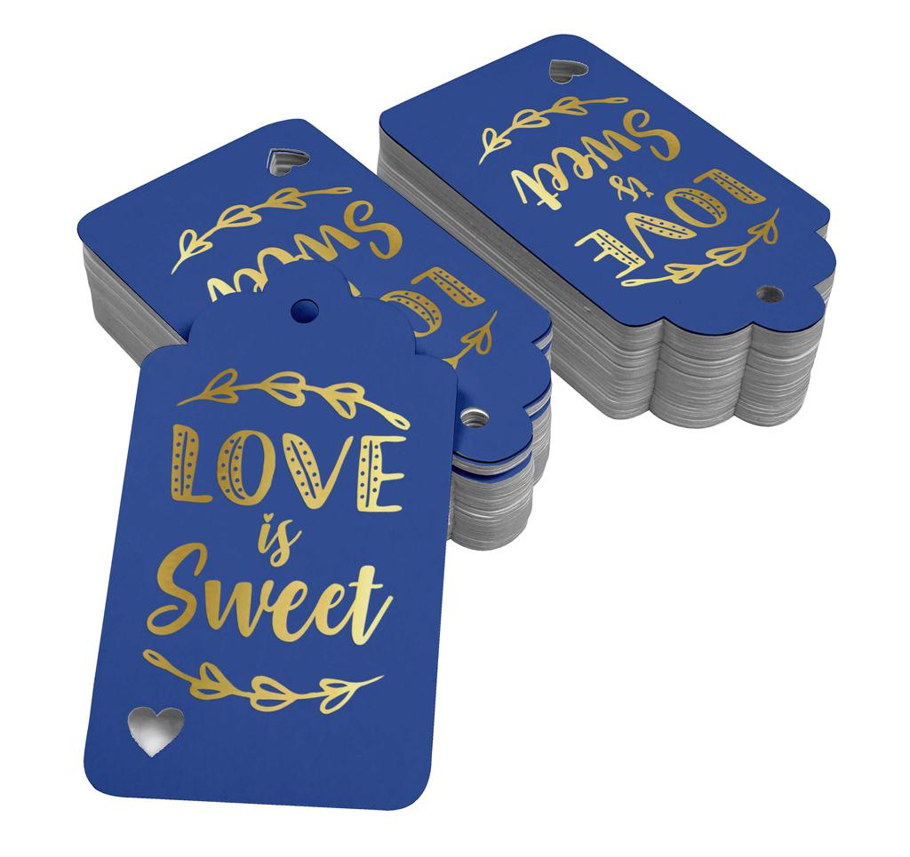 Inkdotpot 100 шт. настоящих золотых бумажных бирок с надписью «Love Is Sweet» на свадьбу