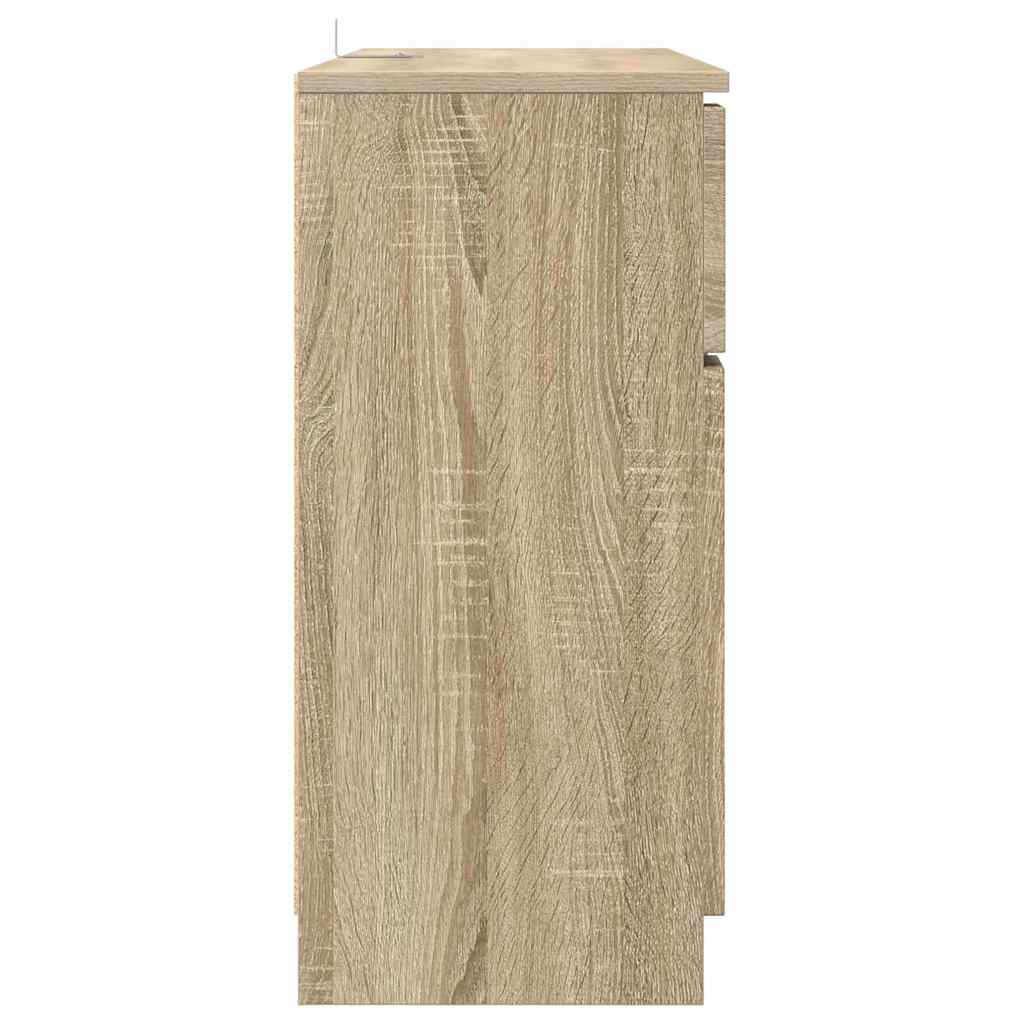 Sideboard in Sonoma Oak Finish 100 x 30 x 65.6 cm Particleboard