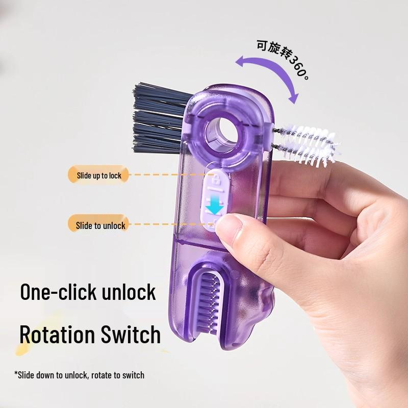 3-in-1 Multifunctional Cleaning Brush Set: Cup Lid, Crevice, Straw & Insulated Cup Brush