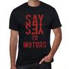 Men’s Vintage Tee Shirt Graphic T Shirt Say Yes To Motors Deep Black
