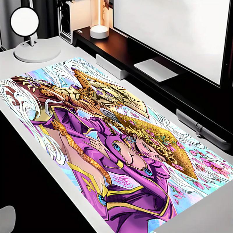 JoJo's Bizarre Adventure1 Тема Премиум Нескользящий Коврик для Мыши со Прошитыми Краями, Прочный Резиновый Материал, для Рабочего Стола и Игр Отличные Подарки