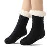 Winter Thick Slipper Socks for Women Non Slip Warm Fuzzy Socks With Soft Fleece Lined Home Grips Socks Womens Solid Fluffy Slipper Socks with Grippers