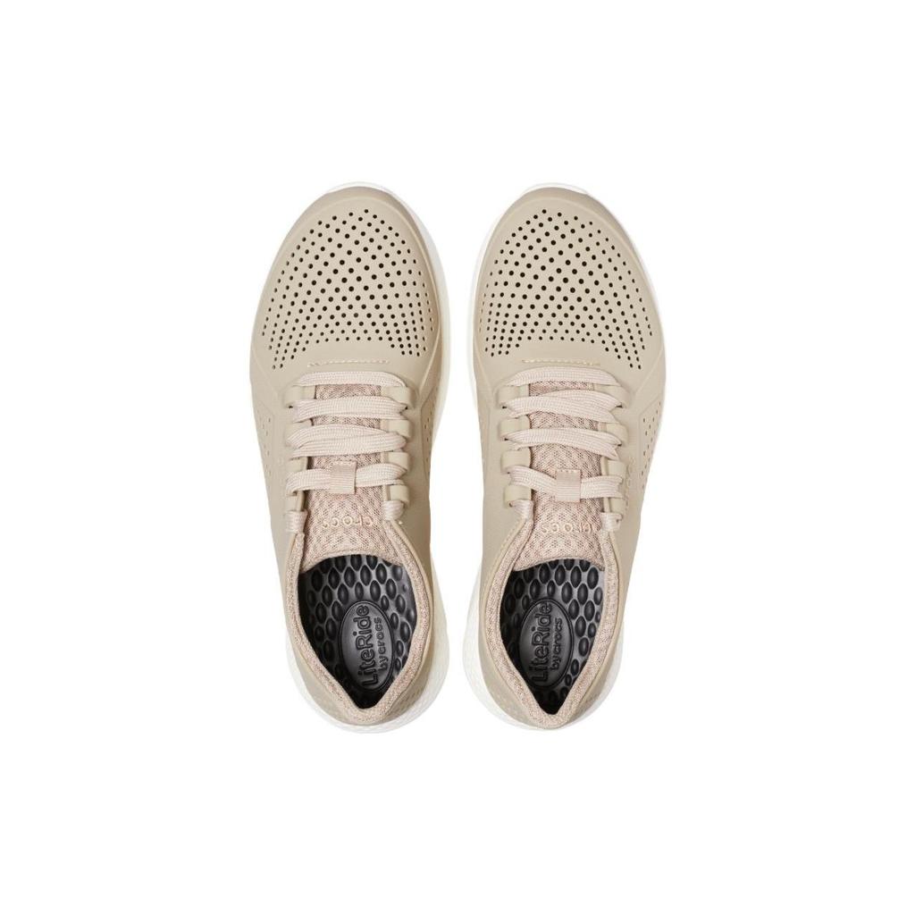 Crocs Literide Удобные Универсальные Спортивные Повседневные Нескользящие Дышащие Кроссовки с Низким Верхом для Бега Мужские кроссовки Коричнево-Бежевые 204967-2ZB