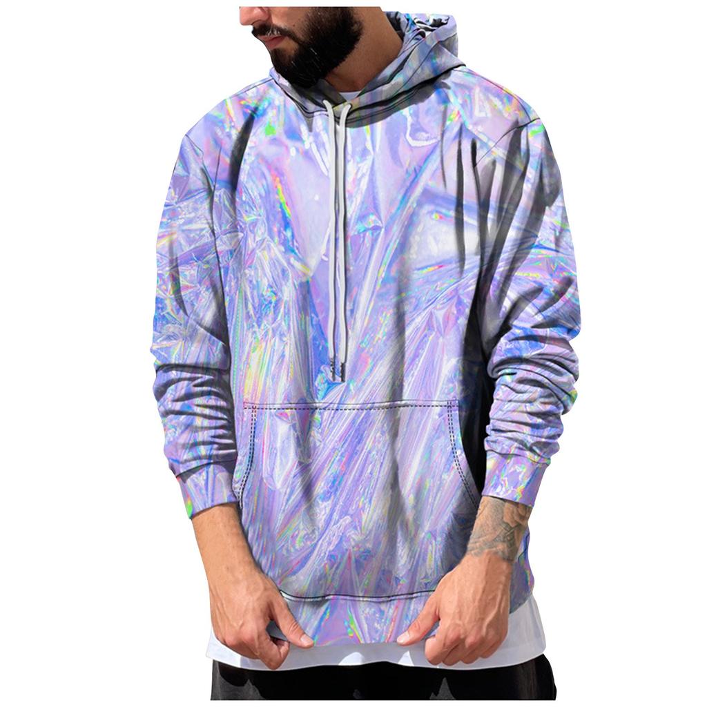 Men's Loose Printed Hooded Sweatshirt Men's Casual Fashion Sports Sweatshirt