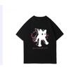 2025 Summer New Men Horror Cat Print for High Cotton Short Sleeved Casual Tops Suitable Short Sleeves Plus Size Loose Clothing