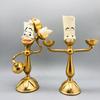 Anime Figure Beauty And The Beast Lumiere Night Light Candlestick Cogsworth Clock Desktop Decoratio Toys Durable Gift