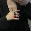 Drip Glazed Finger Ring Multicolor Jewelry Accessories Daily Geometric Lips Ring  Girls