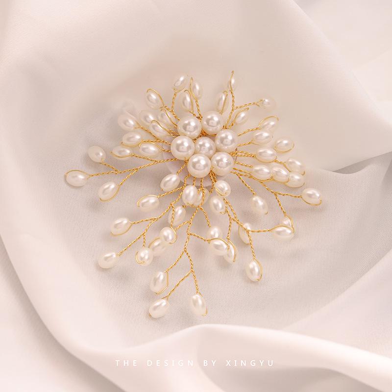 Элегантная брошь в виде золотого жемчужного колоса: Универсальный, Высококлассный Аксессуар для Женщин