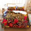 Рождество С Новым Годом Красный Санта Клаус Королева Король Полный Размер Пододеяльник Постельное Белье Комплект Постельное Белье 2-спальное Покрывало 200x200 240x220