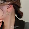Серьги-кольца минималистичные, серебристые, Дондэмун, новые, простые, для интернет-знаменитостей, ins, металлические, в стиле холодного ветра, универсальные, оптом