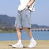 Men's Summer Denim Cargo Shorts Big Size 8XL Elastic Waist Straight Baggy Jeans Shorts