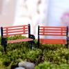 2 шт. Миниатюрный садовый орнамент, миниатюрная парковая скамейка, микро-ландшафтное украшение