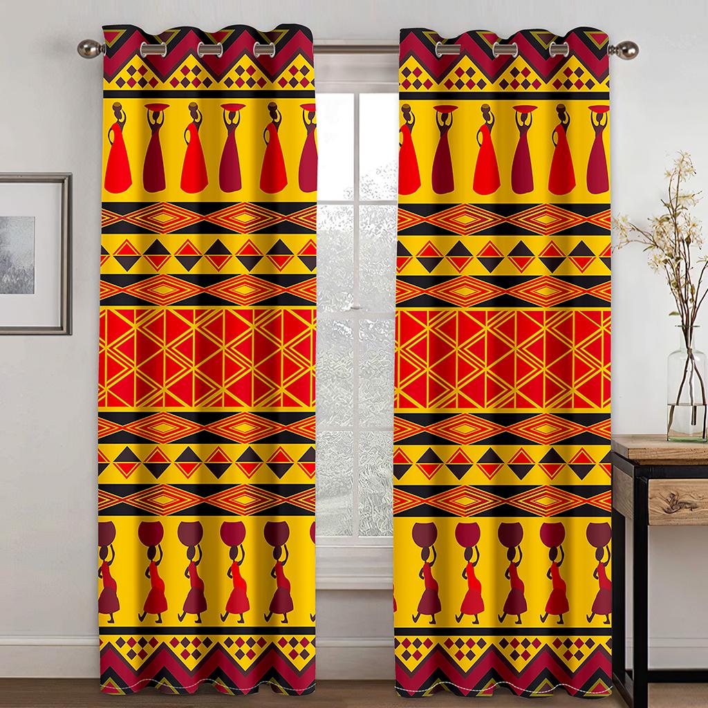 Блэкаут шторы Геометрические Бохо шторы для окон Детские Подростковые Взрослые Спальня Затемняющие Оконные Драпировки для Декора Гостиной Cotinas