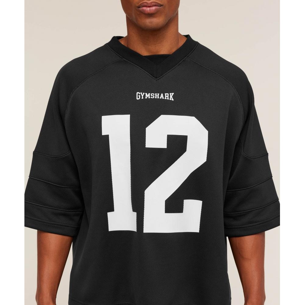 Gymshark American Football Jersey Black A4b2d Bb2j