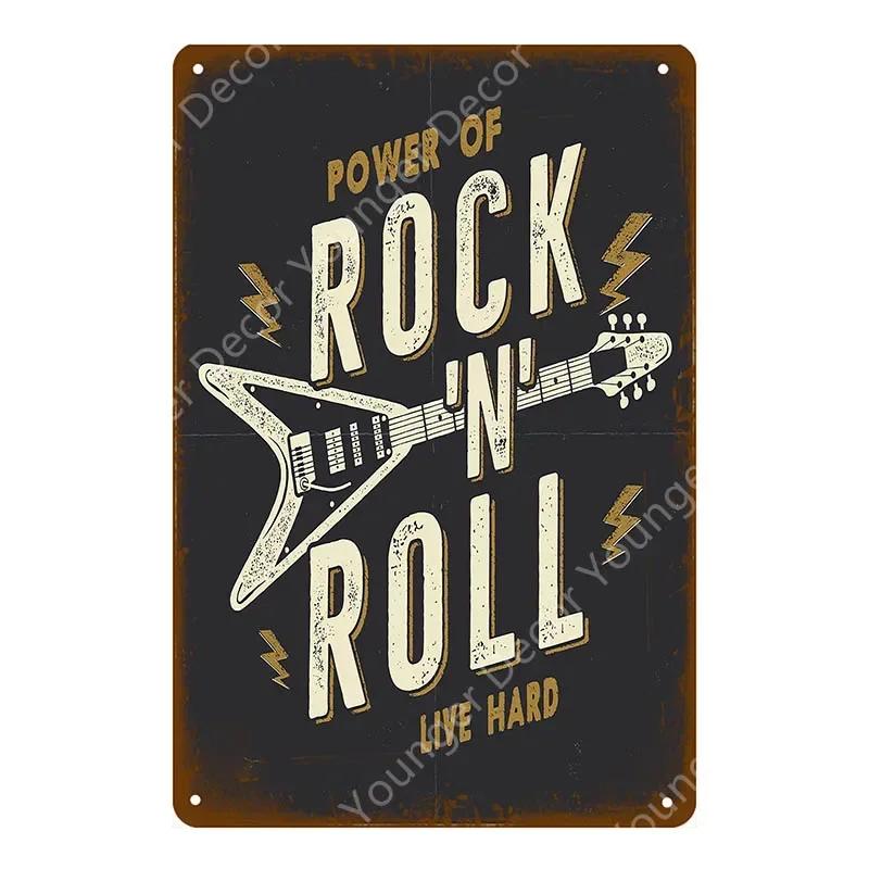 Хард-рок-ролл плакат кантри-музыка джаз металлические знаки ретро декор для вечеринки паб-бар кафе клуб украшения винтажная настенная табличка YJ063