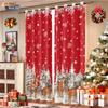 2 шт. Счастливого Рождества Красные Шторы Блэкаут с Принтом Несколько Размеров Изоляция для Гостиной Праздничное Украшение, Легко Устанавливаются