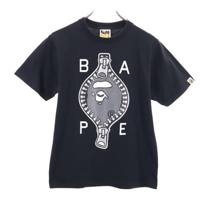 Принт Футболка с коротким рукавом S черная A BATHING APE Мужская Б/У