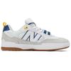 New Balance Кеды унисекс Nb Numeric Tiago Lemos 808 Leather с низким верхом для скейтбординга, белые с синим, NM808WBY