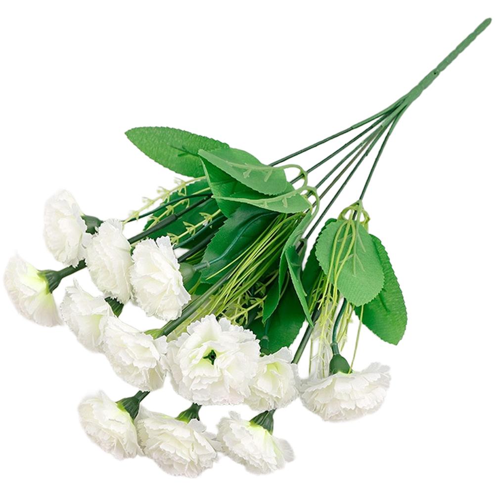 Шелковые гвоздики Искусственный букет цветов 12 головок для свадебного приема Домашний декор Офисная витрина Высота 36 см