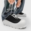 Fashion Black White Platform Casual Shoes Chunky Sole Bread Shoes with Hidden Height Anti-Slip Unisex Leisure Walk Shoes