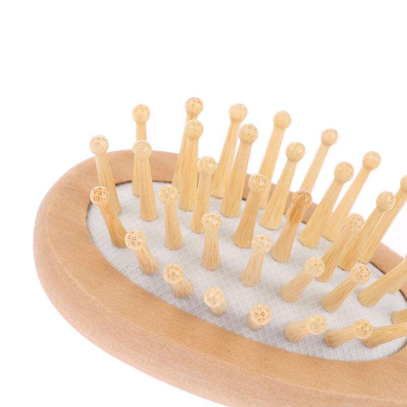 Soft Baby Hair Brush Comb Set For Newborn Wooden Handle Head Comfort Massager
