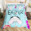Easter Eggs Duvet Cover Easter Bedding SetRabbit Tail Comforter Cover Cute Cartoon Rabbit Pet Animal Quilt Cover Single Queen