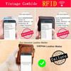 Vintage Men Genuine Leather Wallet RFID Blocking Trifold Short Multi Function Money Clip Large Capacity Zipper Coin Purse