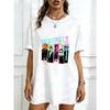 Черная оверсайз футболка Backstreet Boys с принтом в стиле поп-арт для повседневной носки