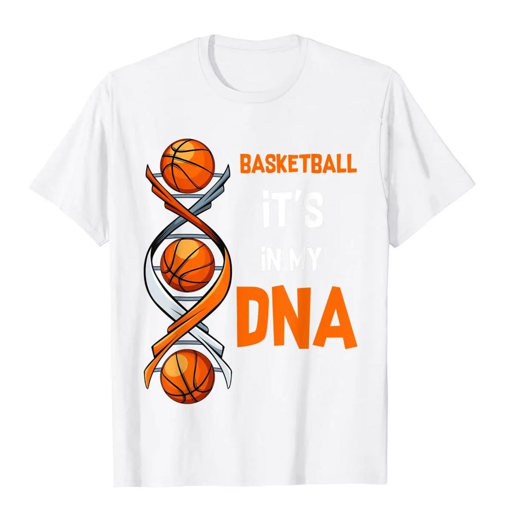 Basketball It's In My DNA Funny Player Team Sport T-Shirt Tshirts Tops Tees For Men Fitted Cotton Summer T Shirt Streetwear